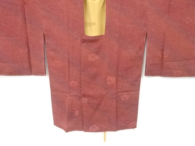 JAPANESE KIMONO / VINTAGE MICHIYUKI COAT / SILK / WOVEN CAMELLIA